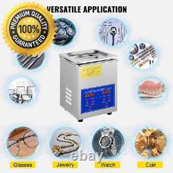 VEVOR Ultrasonic Cleaner Machine 3L Stainless Steel 3L, Silver