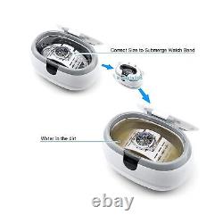 VLOXO CD-2800 Ultrasonic Cleaner Jewellery Cleaner 600ml 50W 42khz Silver Cle