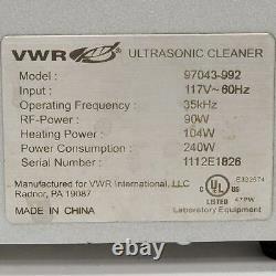 VWR 97043-992 Ultrasonic Cleaner 2.8 Liters Stainless Steel Digital 117V